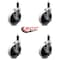 Service Caster 5 Inch Thermoplastic Wheel 1-1/5 Inch Expanding Stem Caster with Brakes, 4PK SCC-EX05S510-TPRS-SLB-114-4 - alternate 3